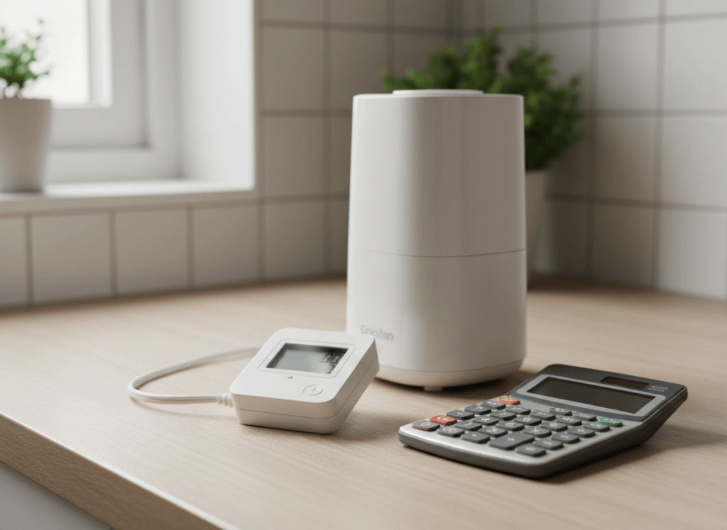 Electrodoméstico conectado a un medidor de consumo