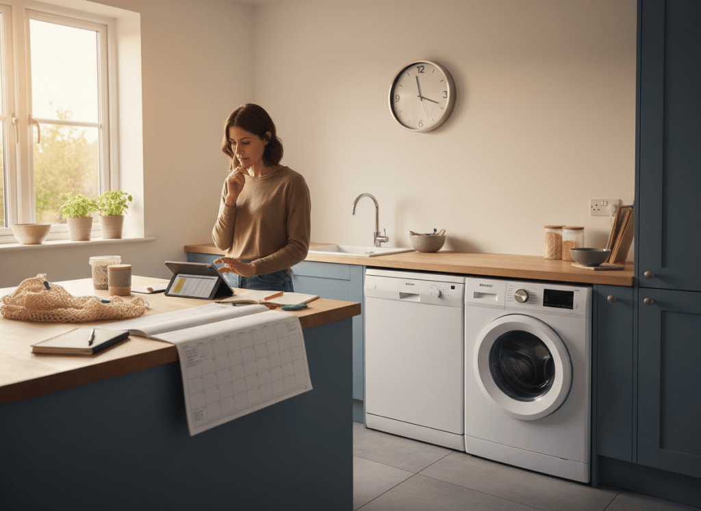 Electrodomésticos domésticos usados según horarios de consumo