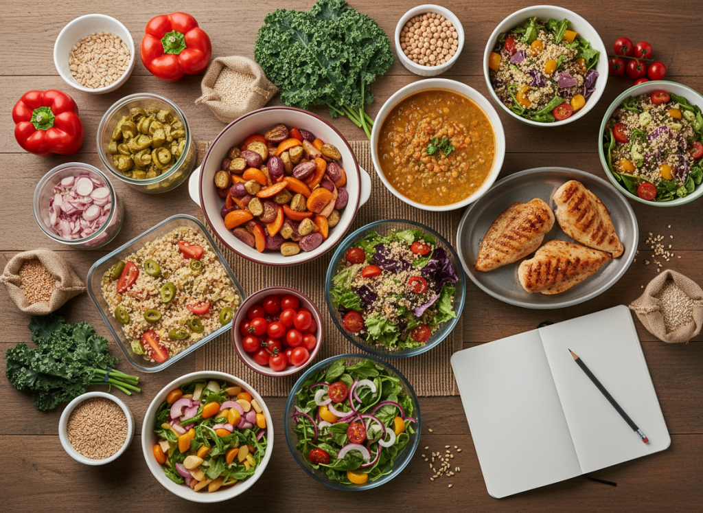 Comidas caseras organizadas para planificar la semana